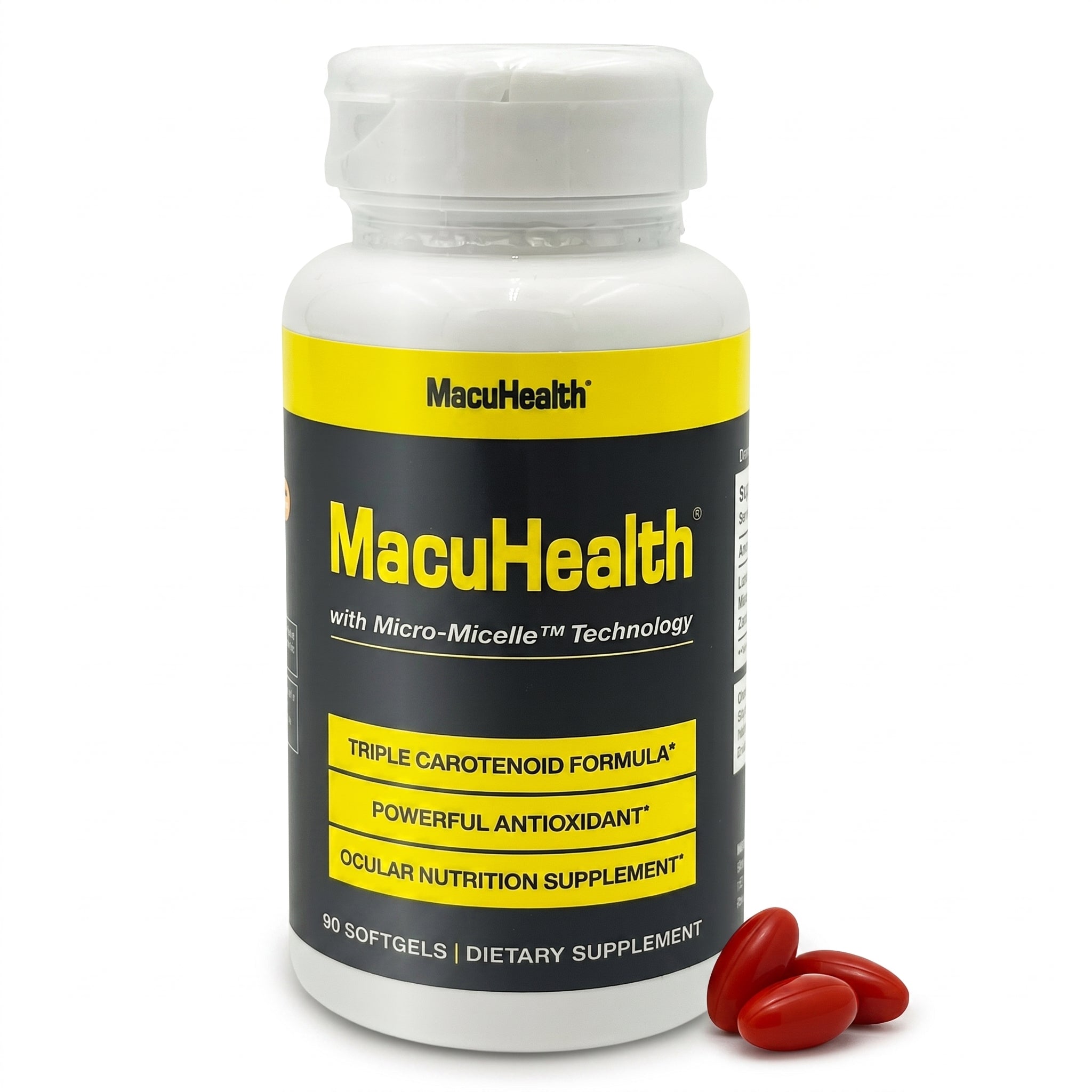 Macuhealth Triple Carotenoid Formula - Eye Vitamins for Adults, 90 Softgels, 3 Months Supply